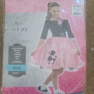 Charming Sock Hop Kids Costume - Pink and Black